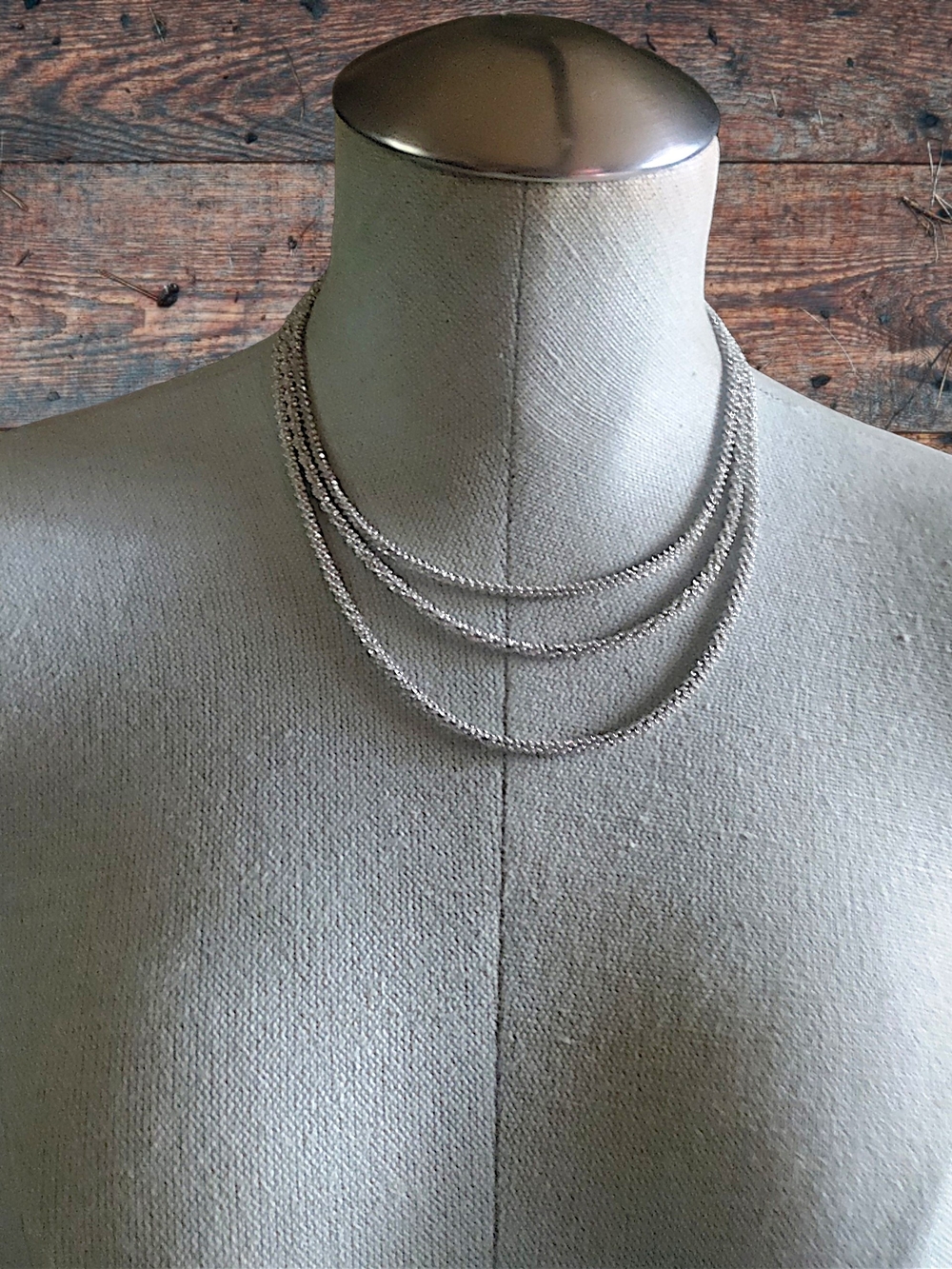 Monet Silver Multi-Strand Rope Necklace